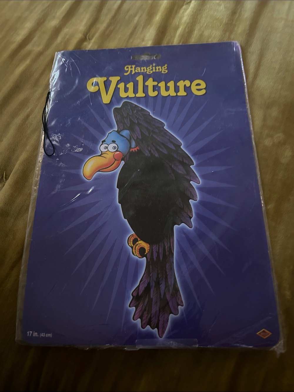 Vintage Hanging Vulture Wall Decor - Purple/Black